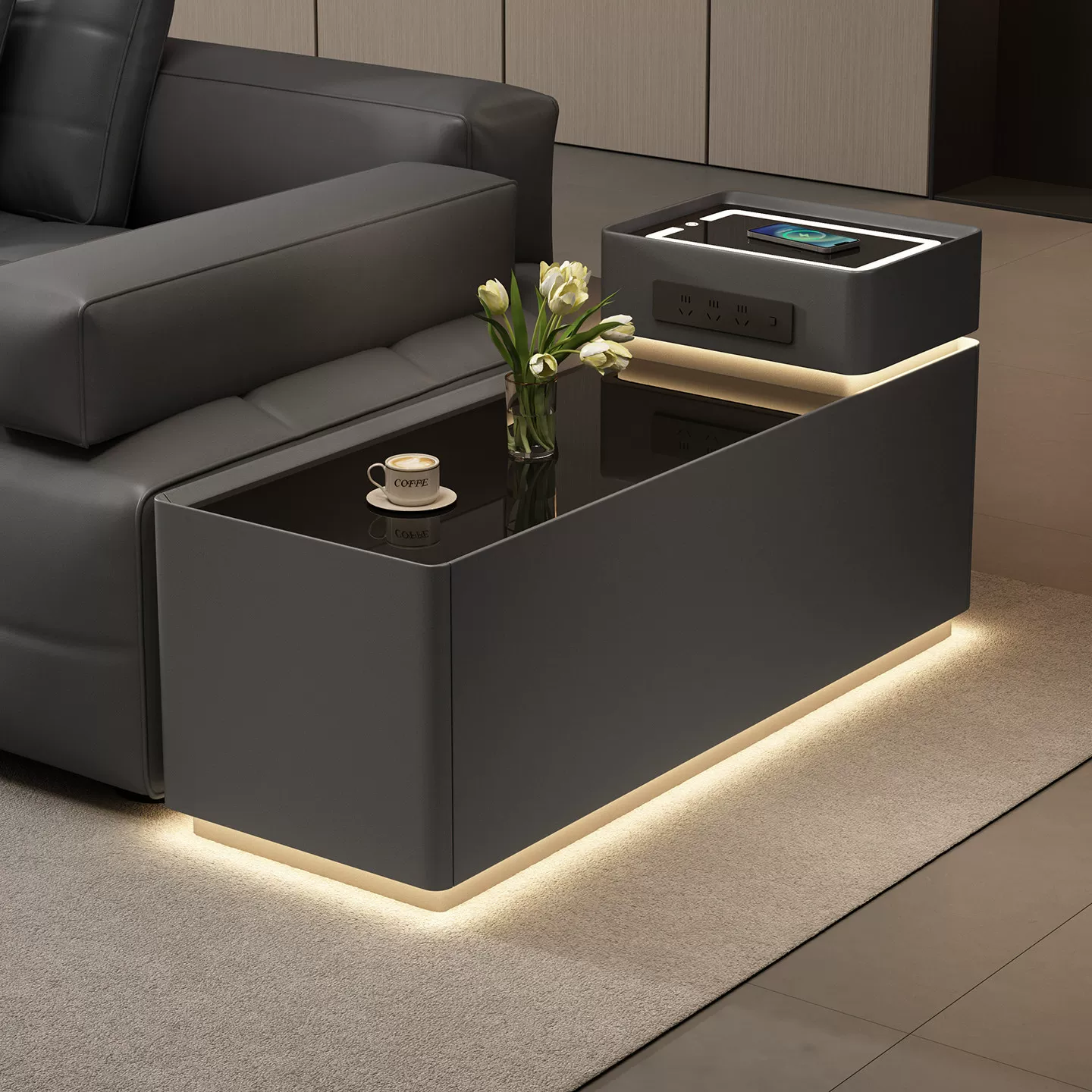 劳伦斯沙发边柜轻奢高级感客厅实木家用边几简约长条侧边柜置物柜