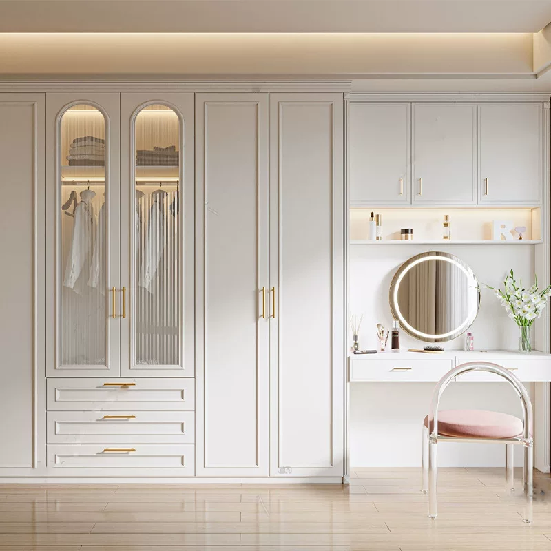 全屋定制衣柜卧室平开门墙角储物一门到顶收纳挂衣区推拉门柜子