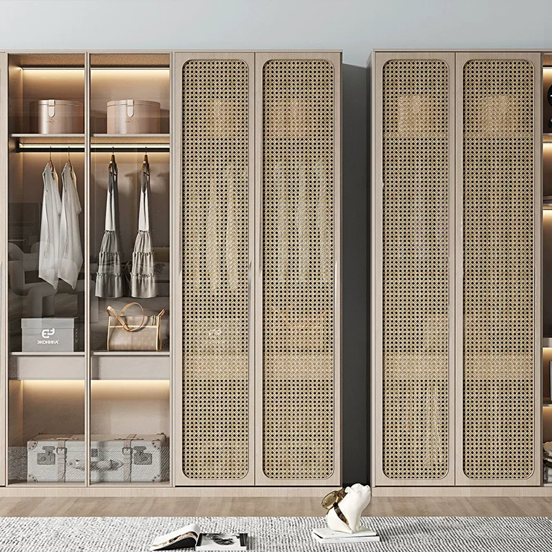 全屋定制衣柜卧室平开门墙角储物一门到顶收纳挂衣区推拉门柜子