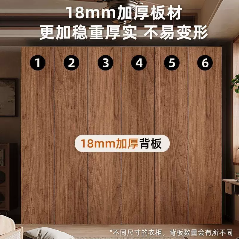 新款家用卧室现代简约一门到顶藤编平开门衣柜储物收纳中古风橱柜