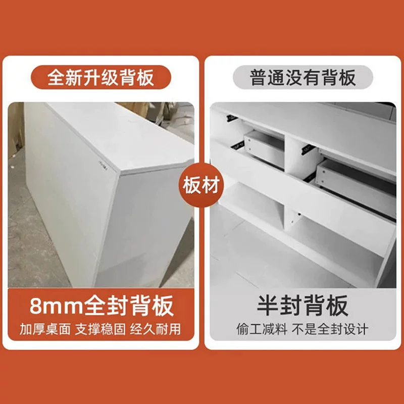 卧室现代简约奶油风斗柜一体梳妆台小户型多功能可伸缩收纳化妆桌