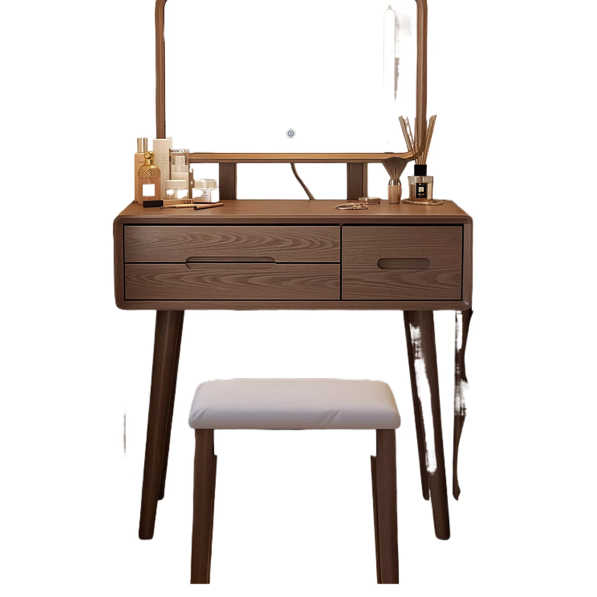新中式梳妆台实木化妆台卧室小型2024新款现代简约风化妆柜化妆桌