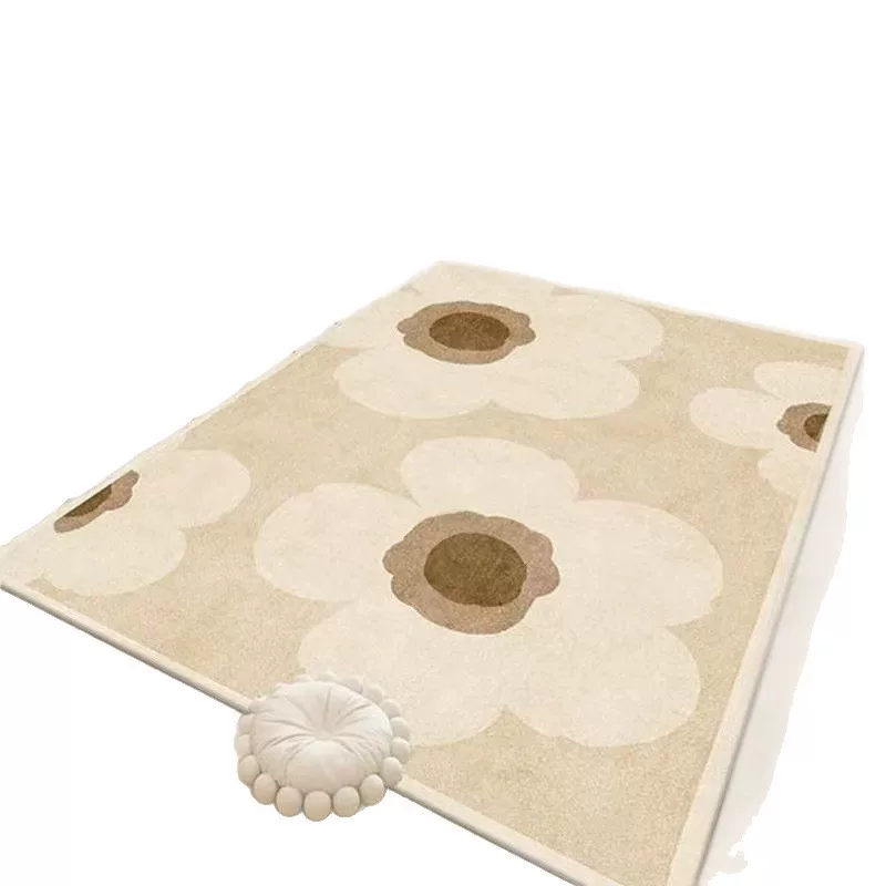 韩系奶油风客厅地毯仿羊绒卧室床边毯家用沙发茶几毯毛绒脚踩隔凉