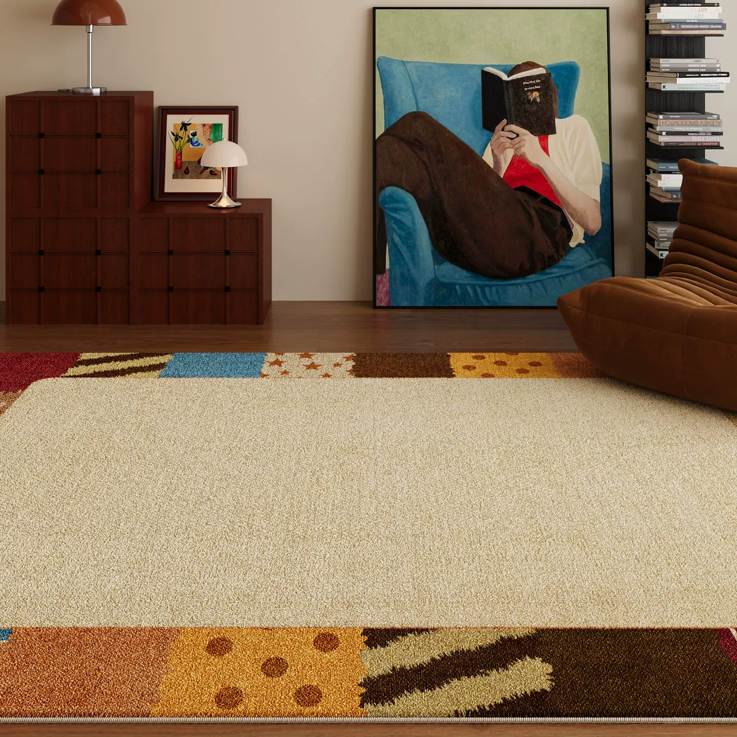 美拉德地毯客厅复古大面积家用装饰地毯房间加厚隔凉仿羊绒地毯