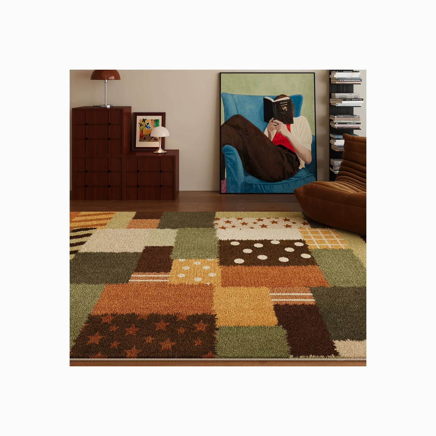 美拉德地毯客厅复古大面积家用装饰地毯房间加厚隔凉仿羊绒地毯