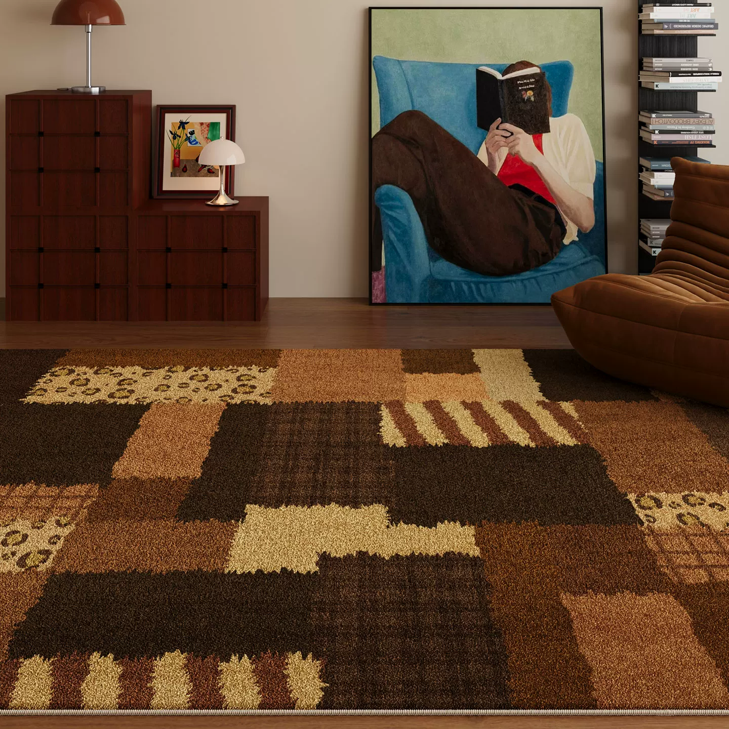 美拉德地毯客厅复古大面积家用装饰地毯房间加厚隔凉仿羊绒地毯