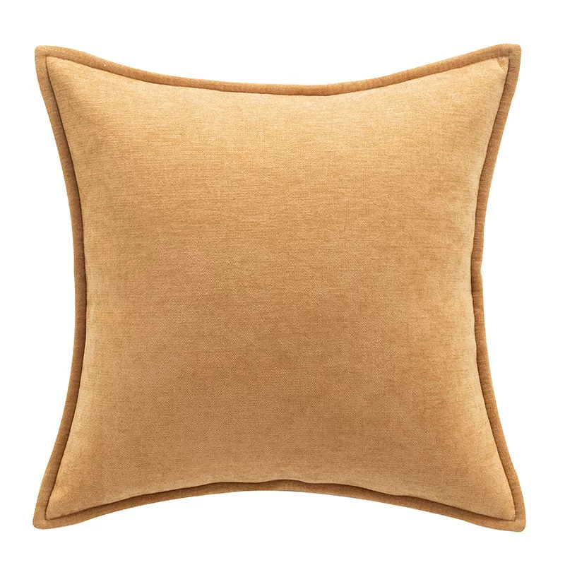 奶油风加厚雪尼尔抱枕大号纯色客厅沙发方形腰枕靠垫套靠背垫高级