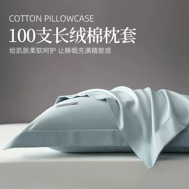 A类新疆长绒棉100支全棉枕套单只装纯棉家用单人高级感枕芯内胆套