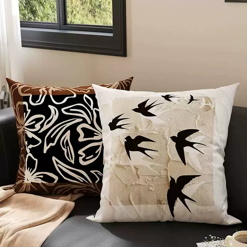 法式高级感抱枕轻奢靠枕腰靠布艺床上客厅沙发抱枕套靠垫靠背含芯