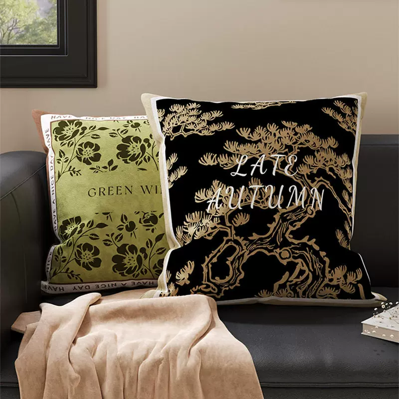 法式高级感抱枕轻奢靠枕腰靠布艺床上客厅沙发抱枕套靠垫靠背含芯