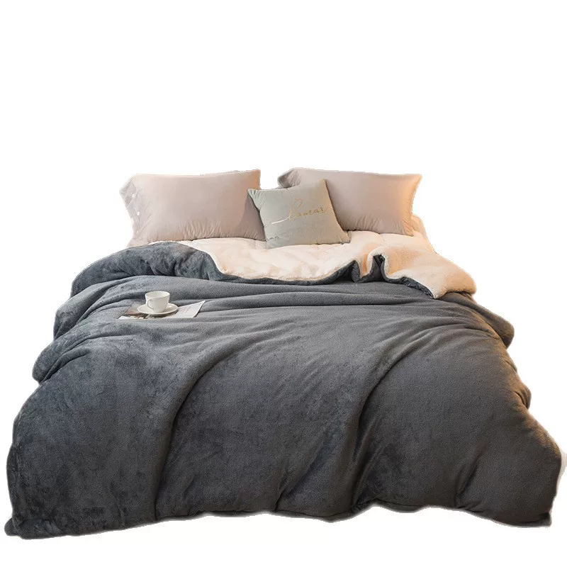 跨境加厚保暖法兰绒珊瑚绒被罩学生宿舍单件毛绒牛奶绒被子绒被套