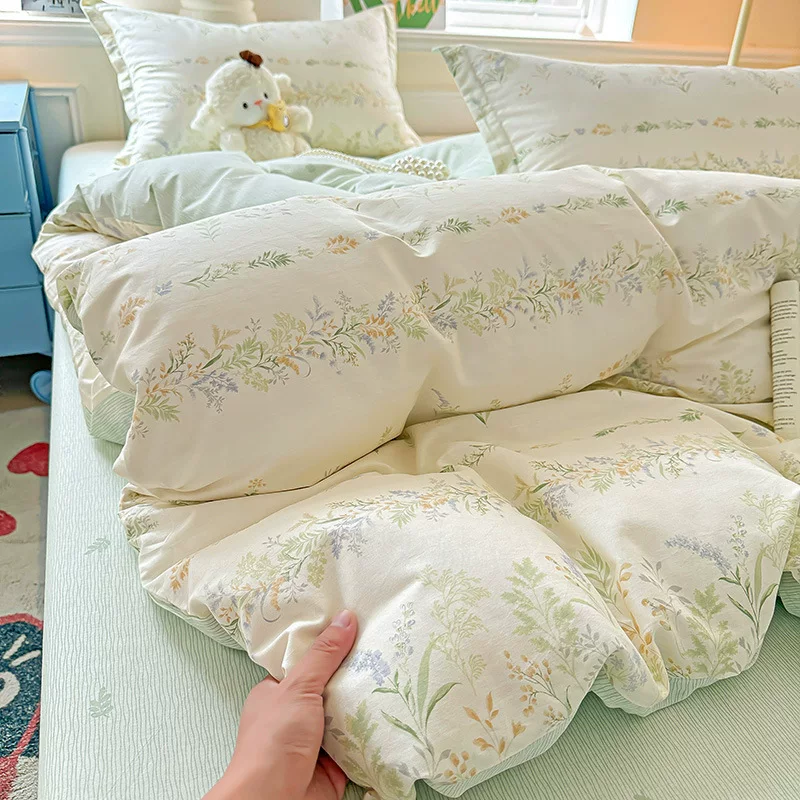 新疆长绒棉全棉被套a类母婴级单件纯棉被罩单人宿舍三件套四件套