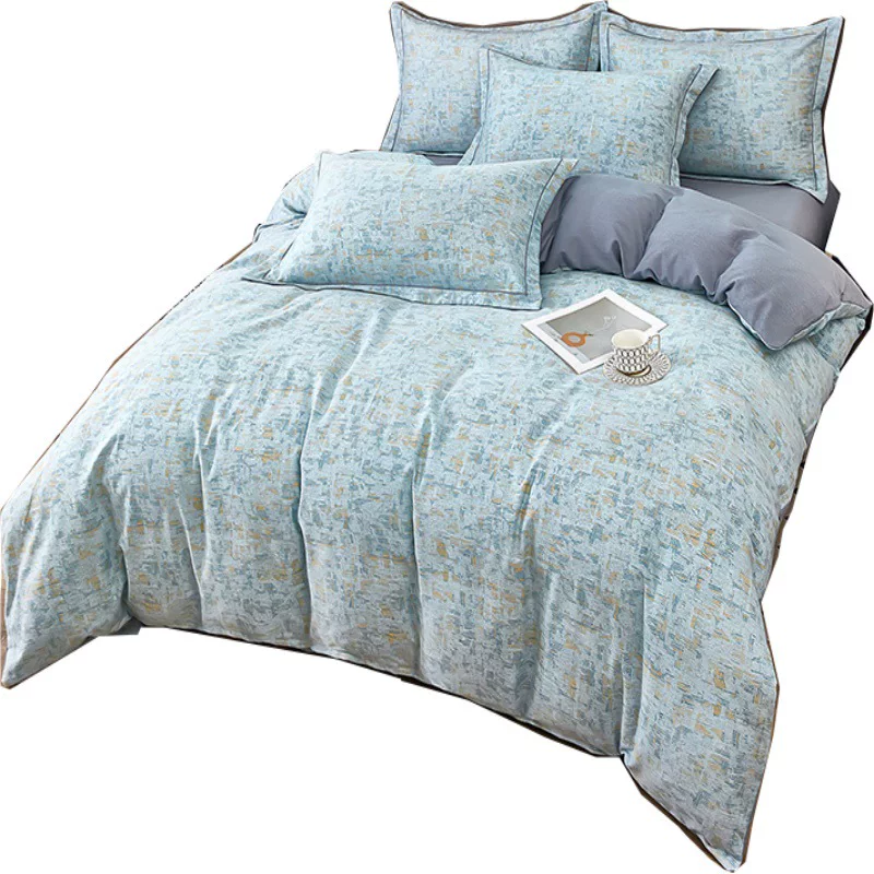 新款入秋混纺加厚磨毛四件套阳光暖绒亲肤棉床品四套件家纺家饰床