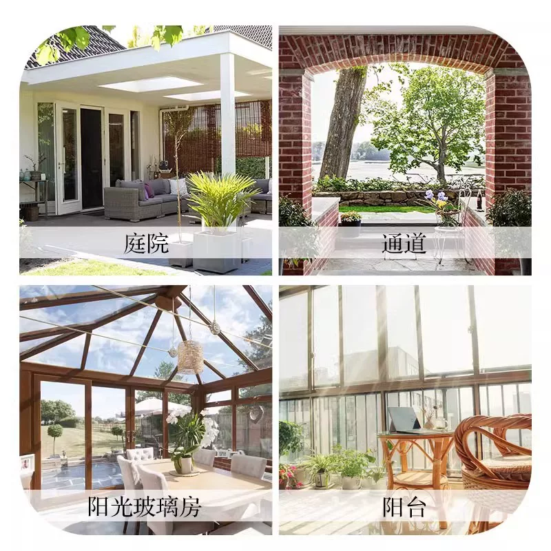 新款遮光布绍兴柯桥批发户外遮阳防水窗帘免打孔魔术贴窗帘成品