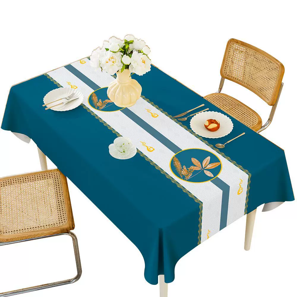 轻奢高级感家用桌布pvc防水防油ins风长方形茶几台布餐桌布批发