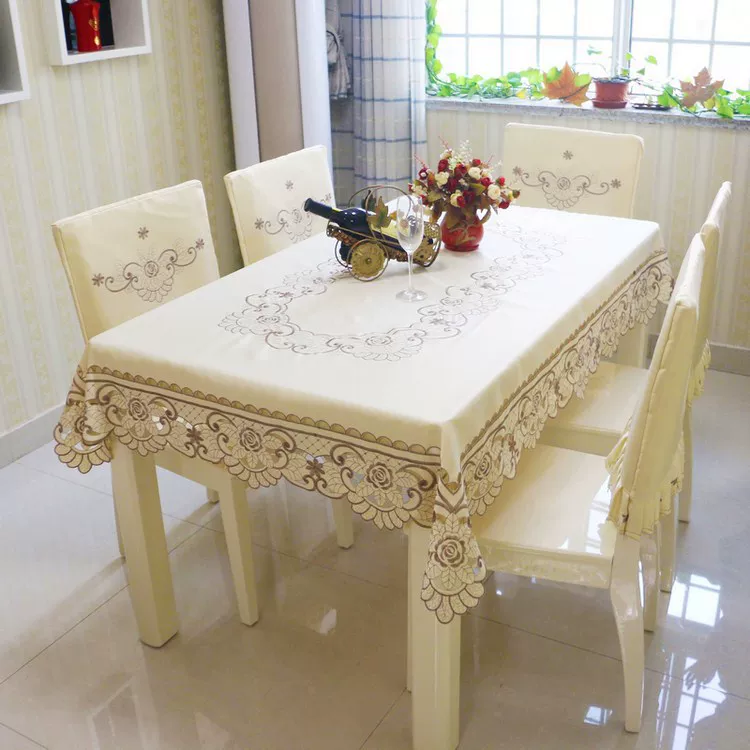 欧式绣花镂空桌旗桌布台布艺欧式电视柜茶几餐桌布椅套椅垫套装