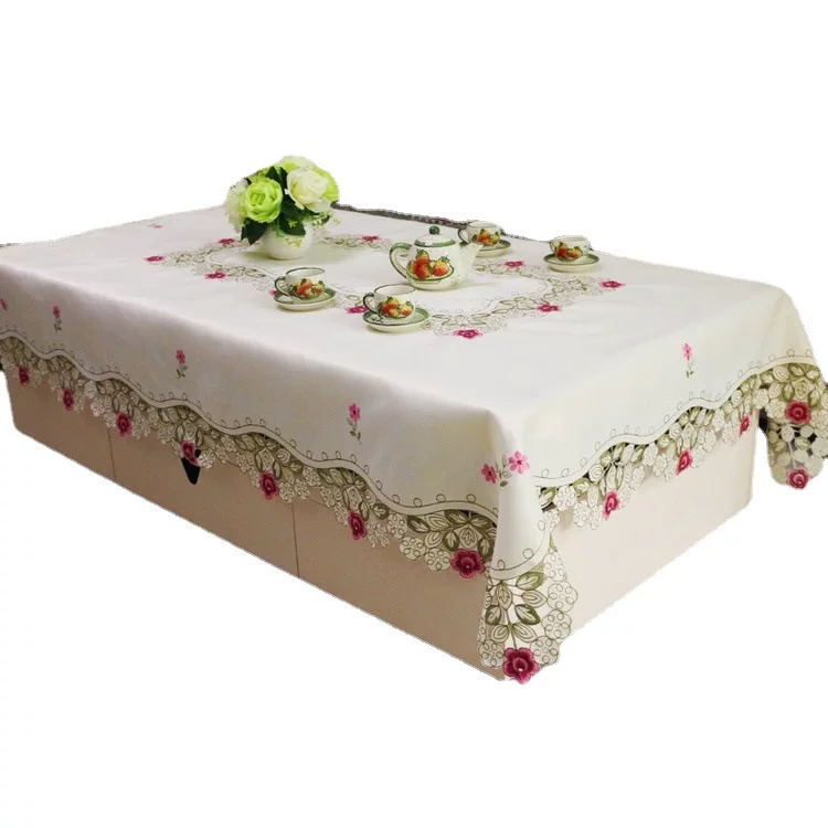 欧式绣花镂空桌旗桌布台布艺欧式电视柜茶几餐桌布椅套椅垫套装