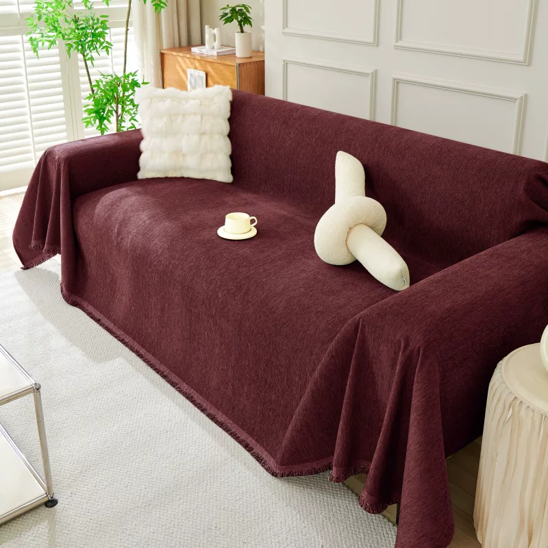 Sofa Throw Covers日式雪尼尔沙发盖布沙发巾全包万能套罩沙发垫
