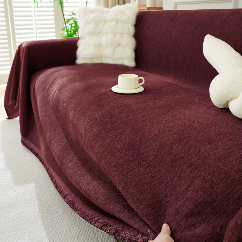 Sofa Throw Covers日式雪尼尔沙发盖布沙发巾全包万能套罩沙发垫