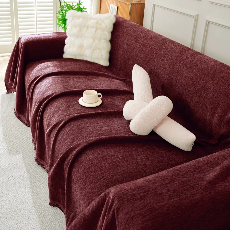 Sofa Throw Covers日式雪尼尔沙发盖布沙发巾全包万能套罩沙发垫