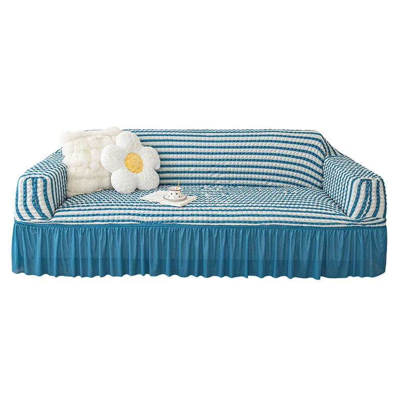 泡泡纱沙发套罩四季通用盖布巾批发现代简约沙發墊沙发套夏季冰丝