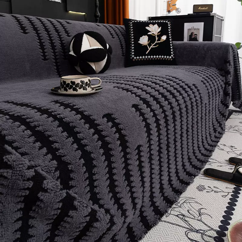 特价舒棉绒沙发盖布巾冬季加厚毛绒沙发垫子沙发套罩一整张全盖毯