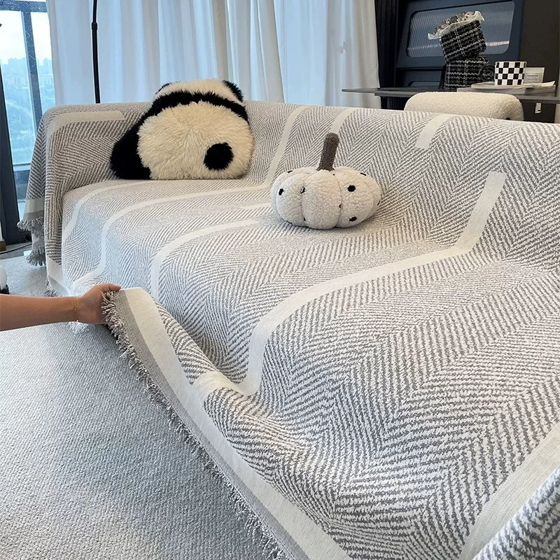 沙发盖布跨境四季通用可机洗防猫抓耐磨防螨沙发套罩一片式沙发巾