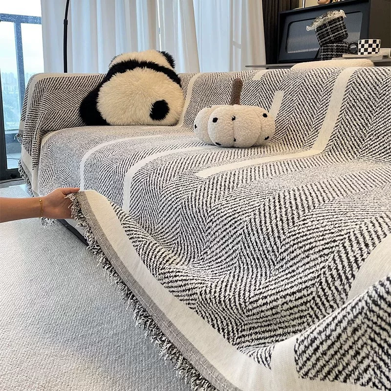 沙发盖布跨境四季通用可机洗防猫抓耐磨防螨沙发套罩一片式沙发巾