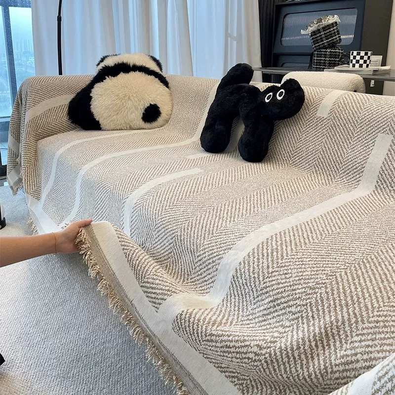 沙发盖布跨境四季通用可机洗防猫抓耐磨防螨沙发套罩一片式沙发巾