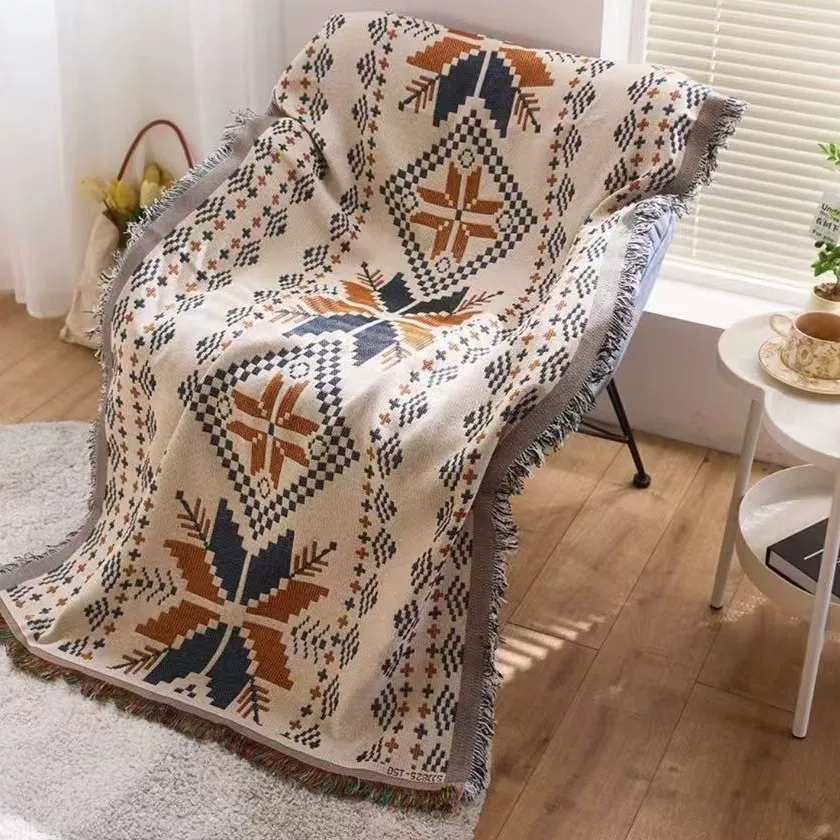 90*180cm法式罗曼蒂克沙发巾沙发垫防尘罩盖巾单人沙发套巾装饰毯