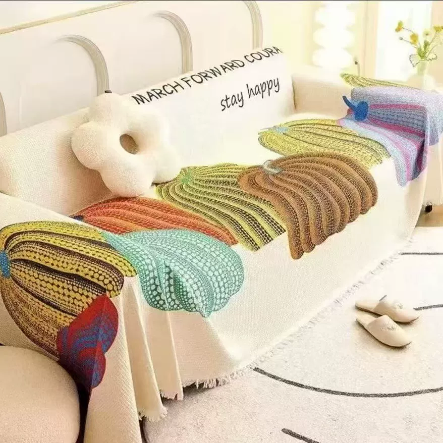 90*180cm法式罗曼蒂克沙发巾沙发垫防尘罩盖巾单人沙发套巾装饰毯