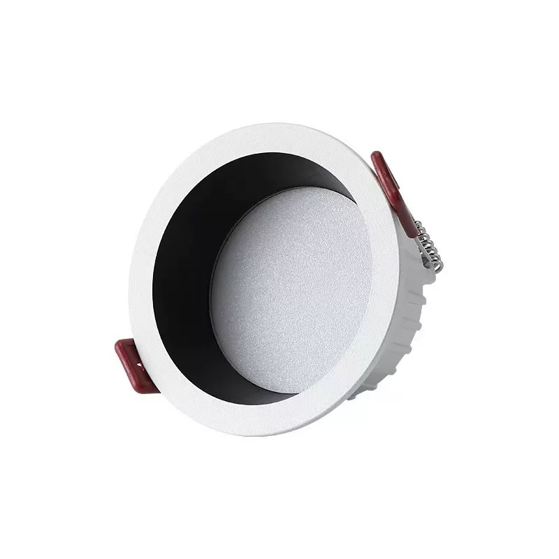 led防眩筒灯窄边三色变光嵌入式酒店家用客厅天花无主筒灯批发