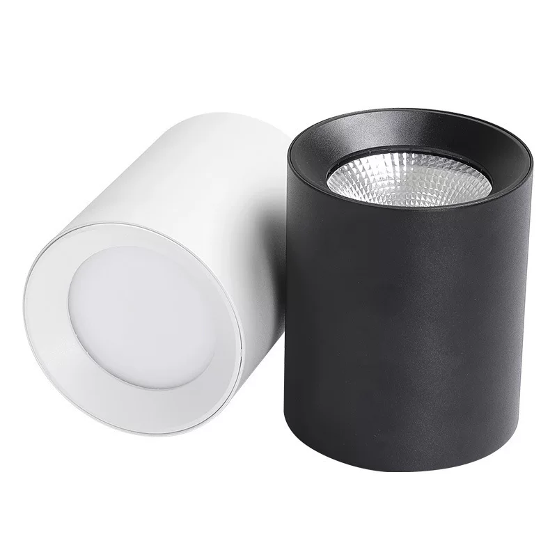 高端LED明装筒灯圆形工装COB吊线射灯办公室4S店商场专用工程商照