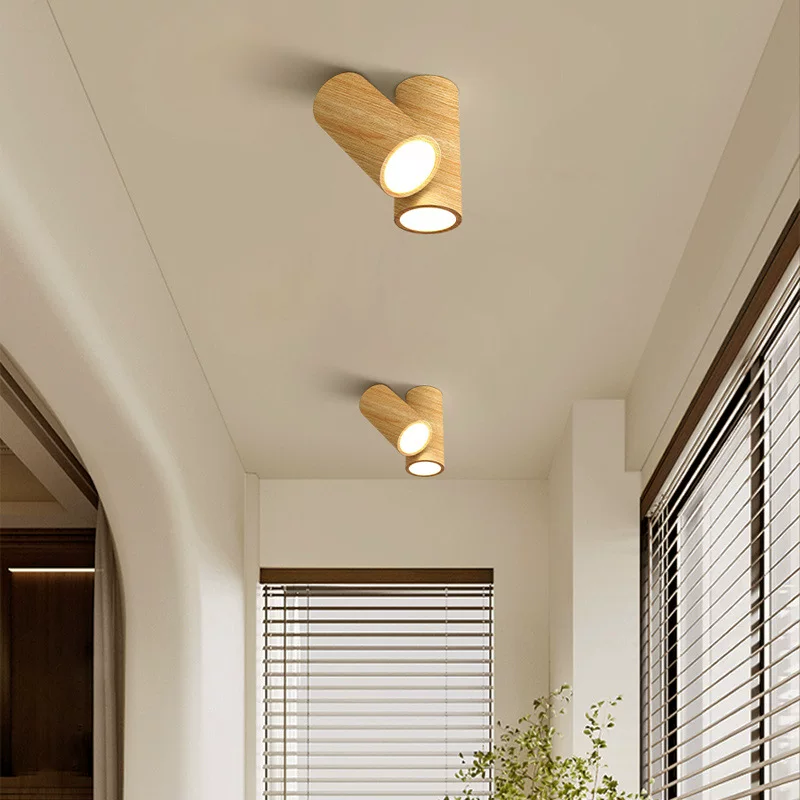 明装客厅无主灯照明灯侘寂风复古走廊过道灯中古风筒灯入户玄关灯