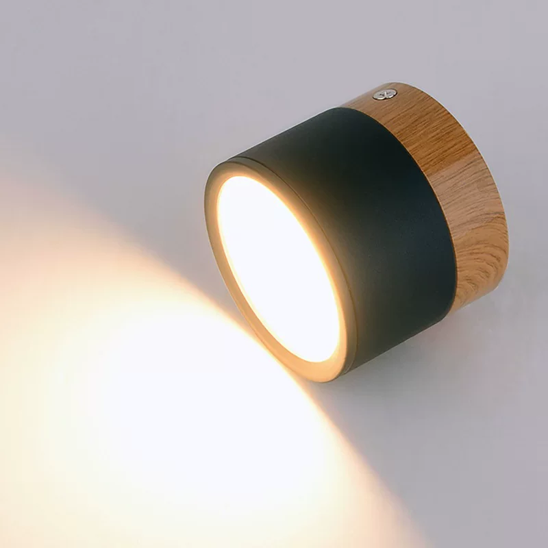 LED明装筒灯无主灯过道走廊客厅玄关原木风马卡龙免开孔马卡龙色