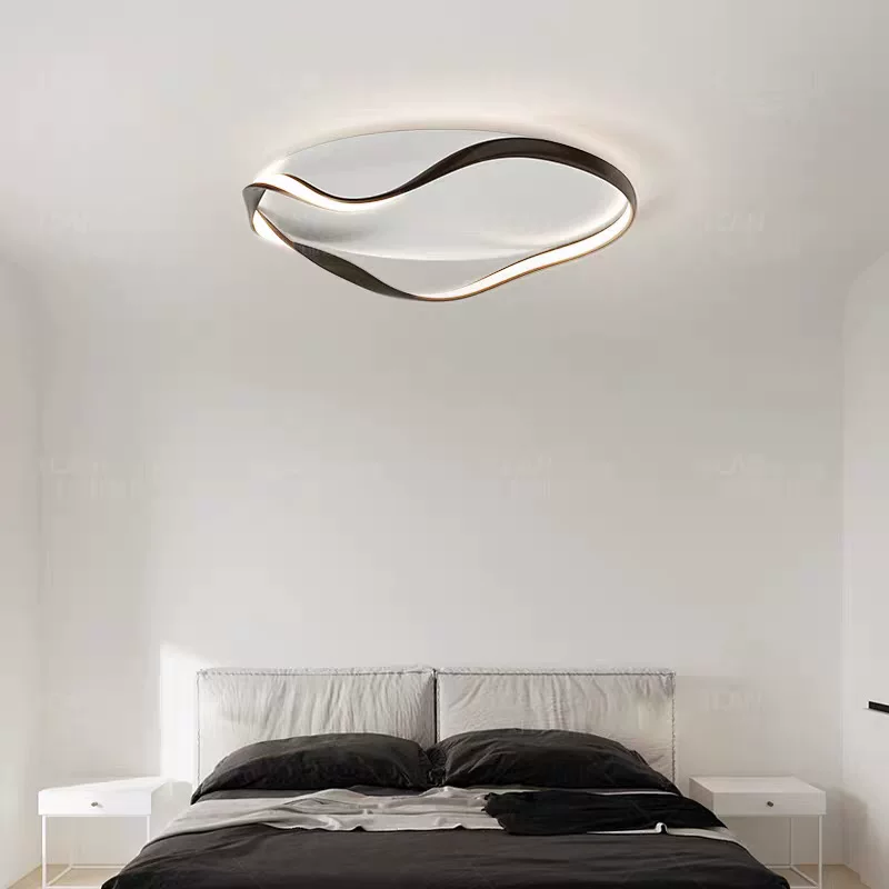 意式极简卧室灯吸顶灯创意LED灯简约现代北欧书房房间全光谱灯具