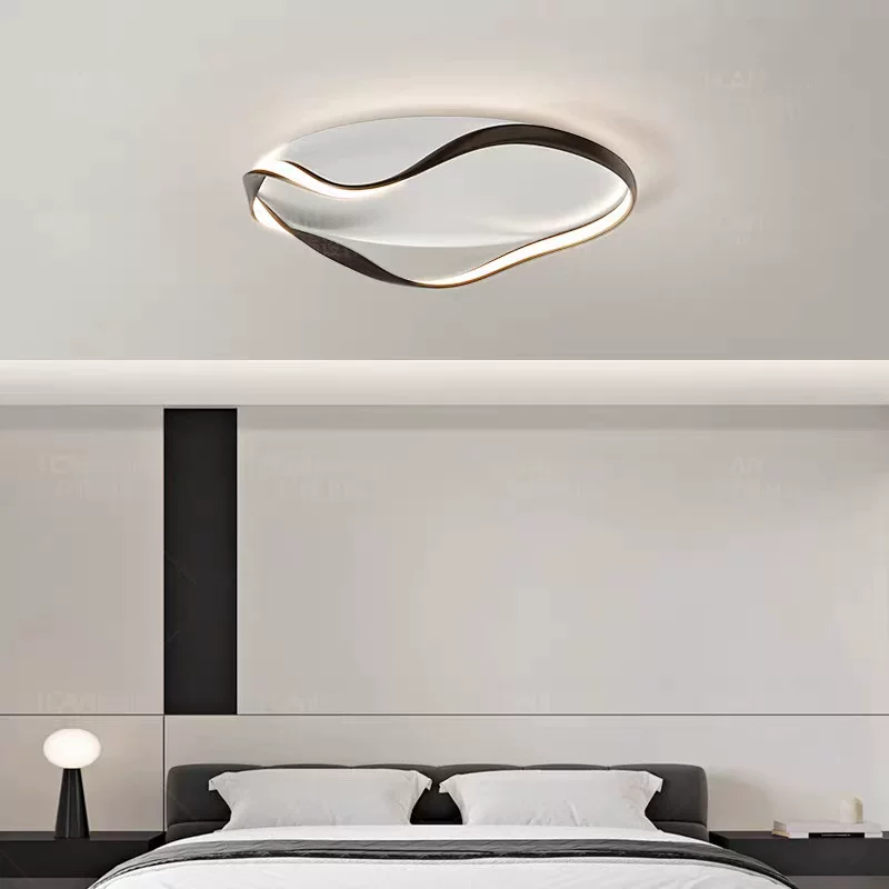 意式极简卧室灯吸顶灯创意LED灯简约现代北欧书房房间全光谱灯具