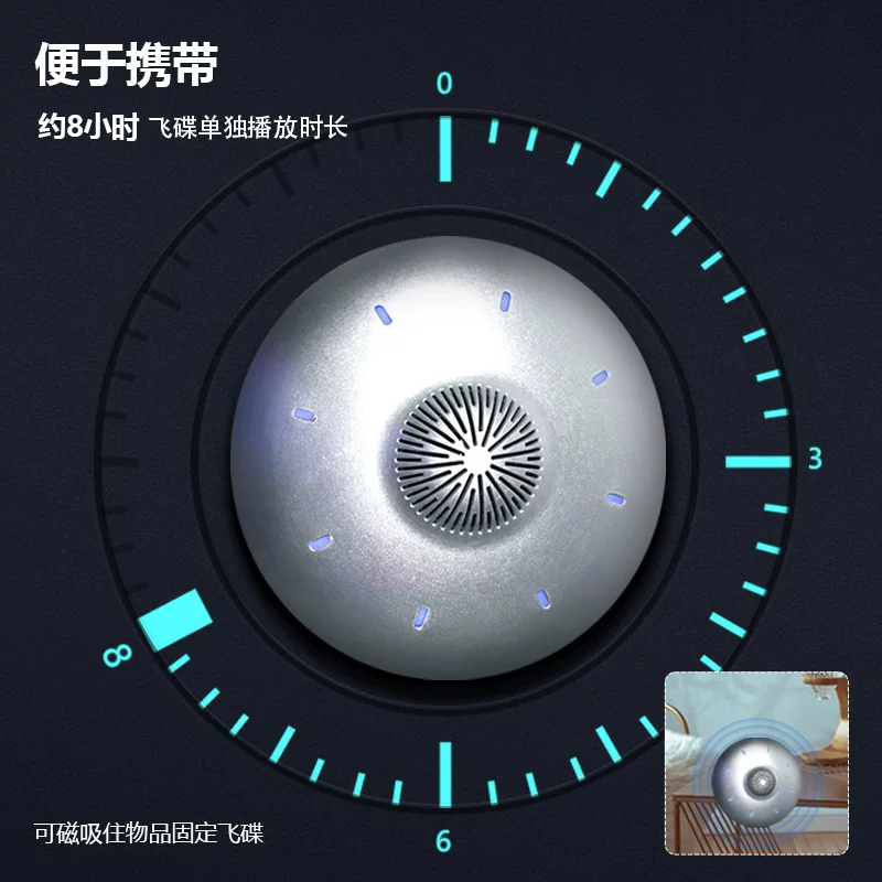 磁悬浮智能音响新款无线创意UFO飞碟音响七彩蓝牙音箱批发