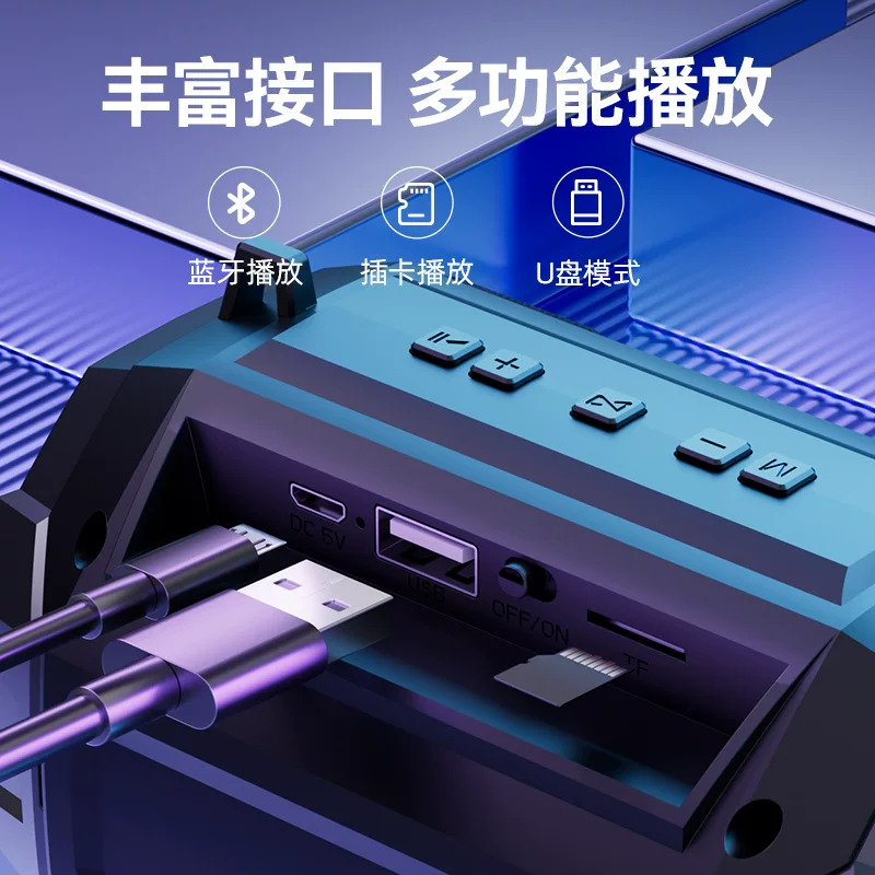 AI智能无线蓝牙音响便携式超长续航家用户外超重低音炮大音量音箱