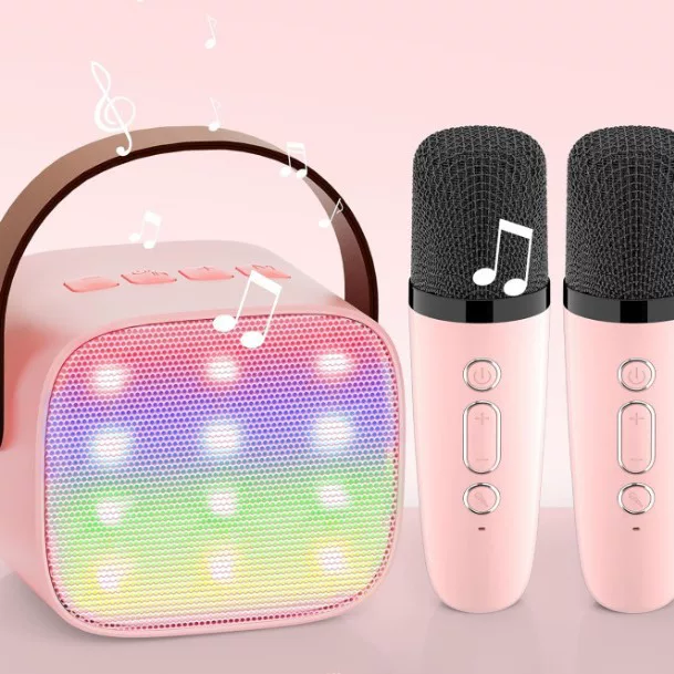 跨境K1/P2话筒音响麦克风无线蓝牙家用户外便携式K歌宝蓝牙音响