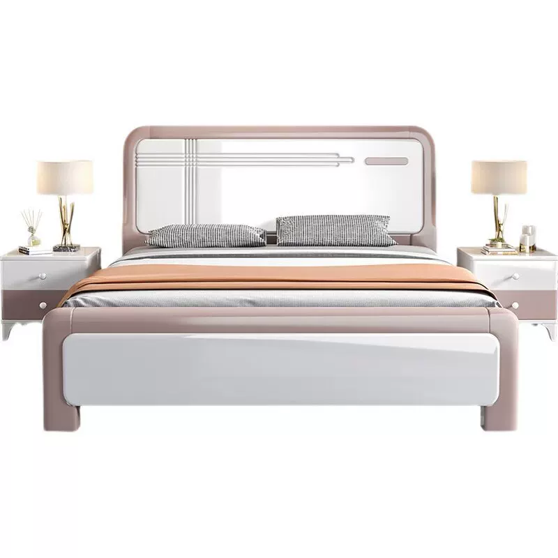 中式实木床现代简约1米8双人床主卧全实木双人床1.5M工厂直销床