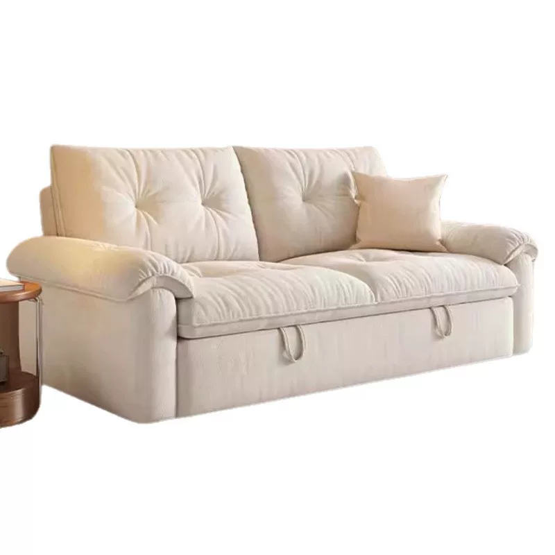 奶油风沙发床网红客厅可折叠两用一体小户型多功能式小沙发