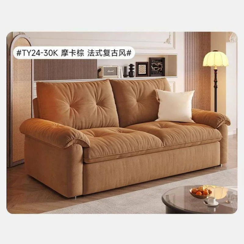 奶油风沙发床网红客厅可折叠两用一体小户型多功能式小沙发