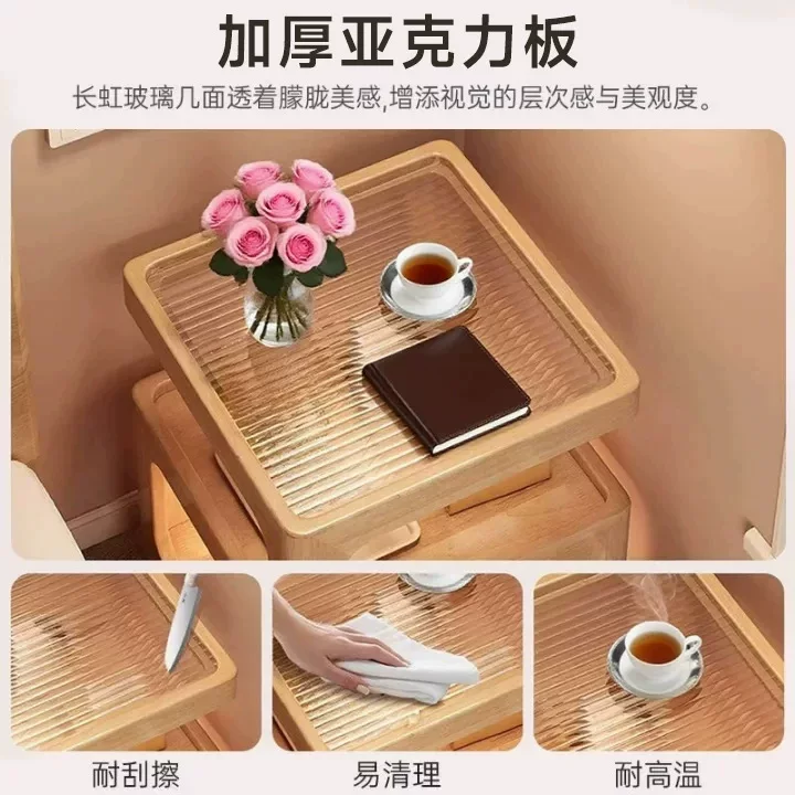 移动床头柜简约现代房间家用卧室储物柜小型床边置物架简易收纳柜